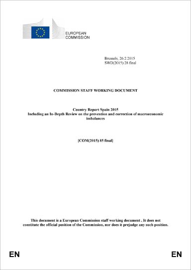 COMMISSION STAFF WORKING DOCUMENT. Country Report Spain 2015
